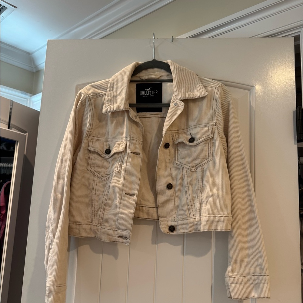 Hollister Cream Corduroy Jacket